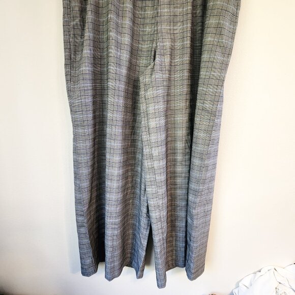 ModCloth Plus Size Wide Leg Plaid High Waist Trouser Pants Women 1X Pockets - Picture 4 of 16